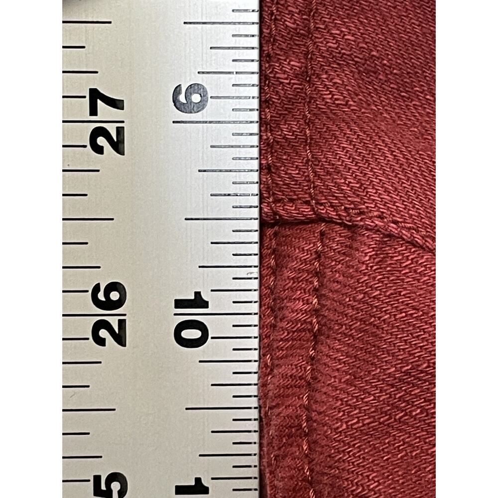 Old Navy Womens 10 Red Cutoff‎ Distressed Shorts Frayed Hem Cotton Sick Beets - Picture 5 of 13